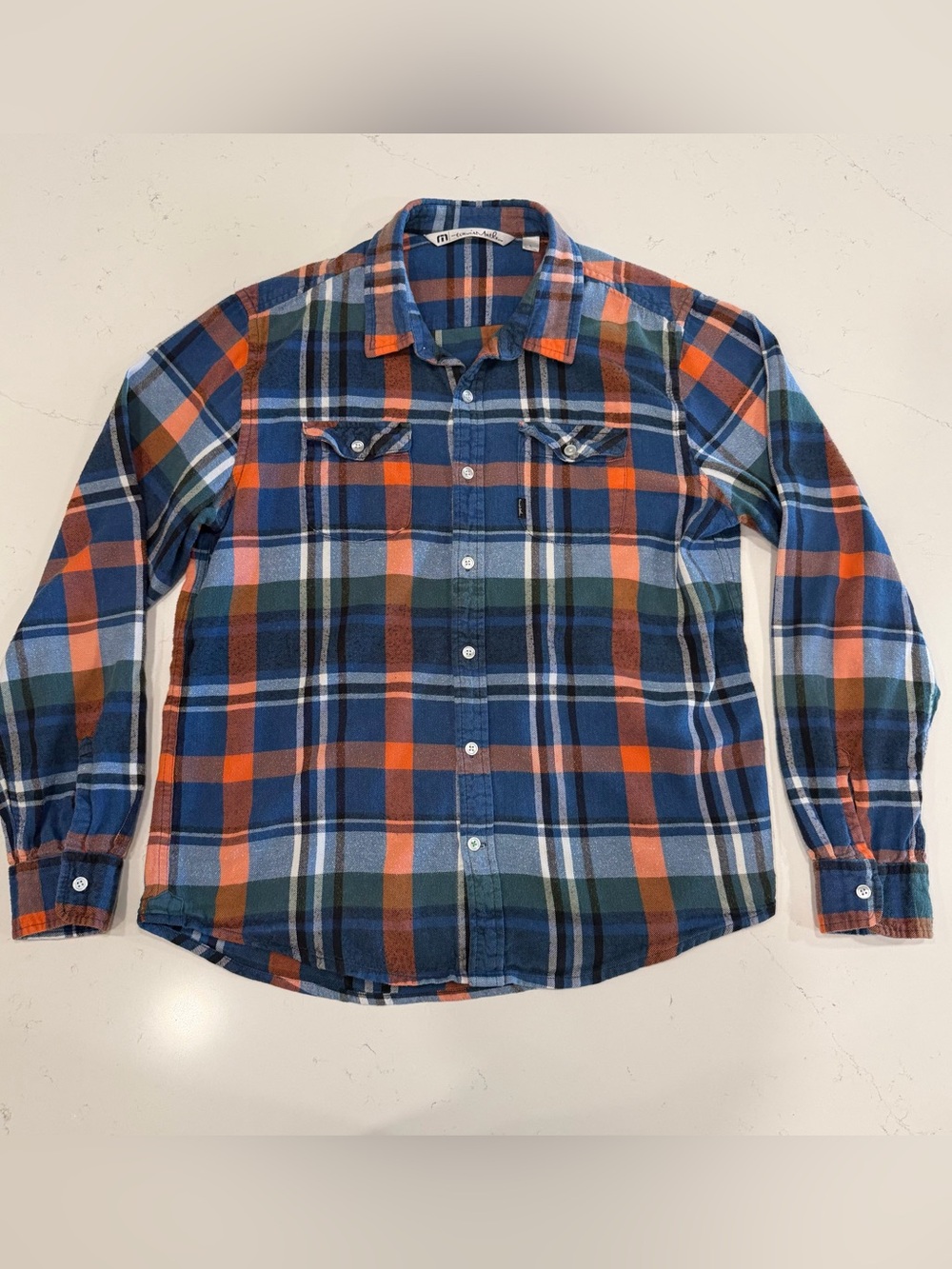 Travis Mathew Men’s Cloud Flannel Plaid Button-Up - Large